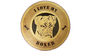 I Love My Boxer Plaque