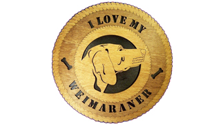 I Love My Weimaraner Plaque